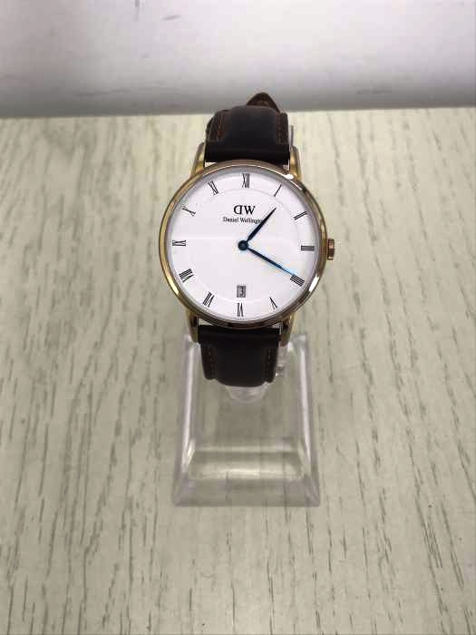 Daniel Wellington（ダニエルウェリントン） 型押しレザーベルトアナログ腕時計 メンズ 腕時計