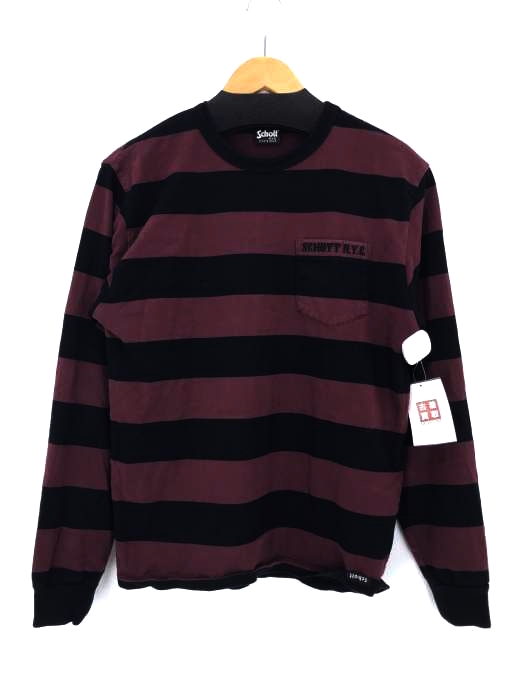 Schott NYC(ショット ニューヨーク) LONG SLEEVE POCKET T-SHIRT ボーダー ポケット ロンT メンズ トップス