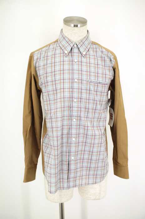soe shirts (ソーイシャツ) 切替ボタンダウンシャツ メンズ トップス