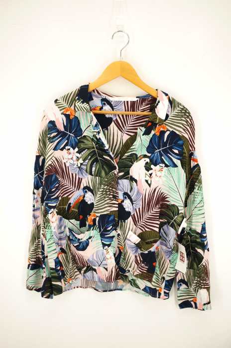 ZARA Trafaluc collection （ザラトラファルクコレクション） 総柄 レーヨンシャツジャケット レディース アウター