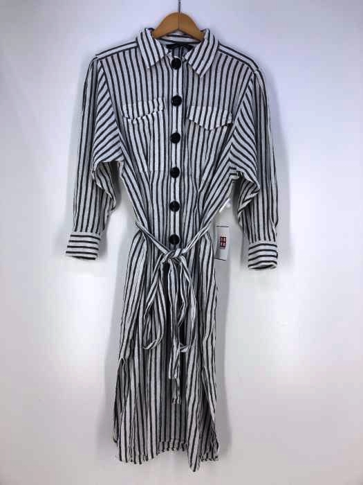 ZARA WOMAN（ザラ ウーマン） リネン混　ビッグボタン　シャツワンピース レディース ワンピース