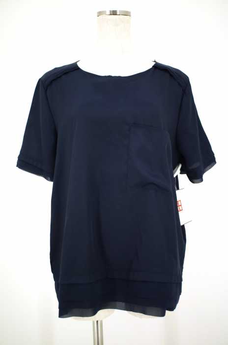 ZARA BASIC （ザラベーシック） 裾ティアードシフォントップス レディース トップス