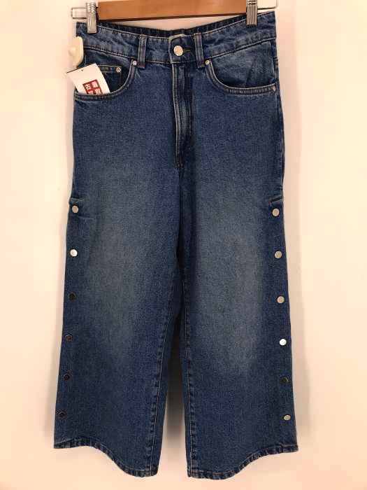 ZARA trf collection（ザラ ティーアルエフ コレクション） サイドボタン付きワイドデニムパンツ レディース パンツ