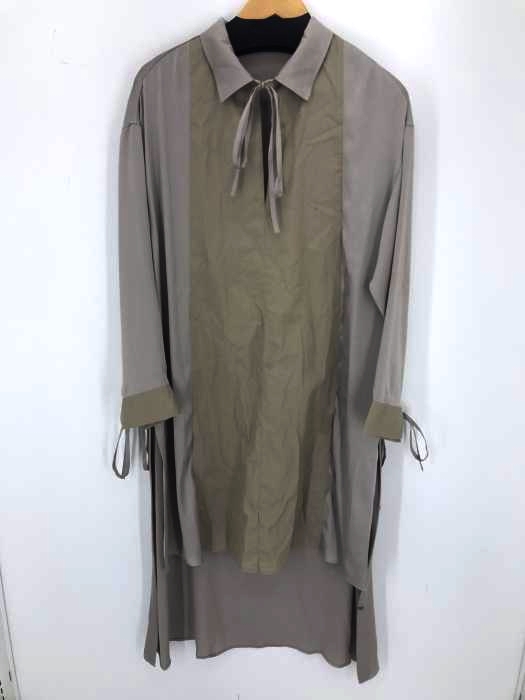 CaNARi（カナリ） ポリトロ 素材切替 スキッパーワンピース レディース ワンピース