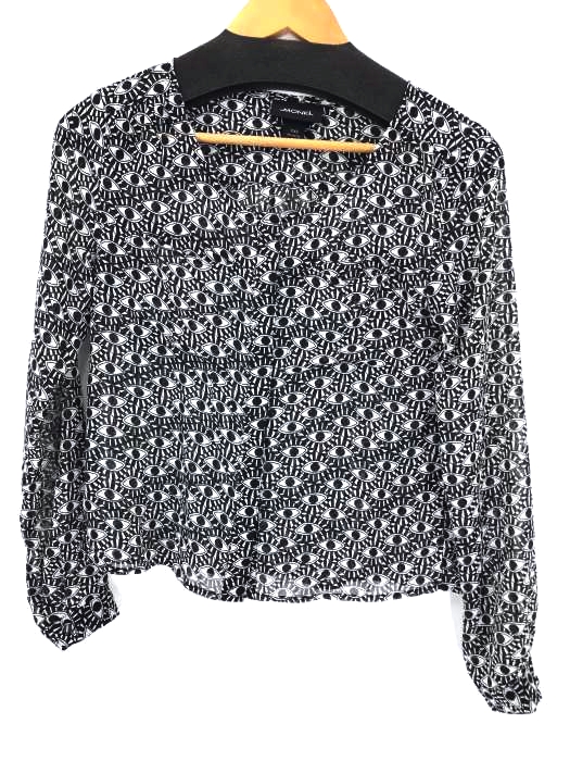 MONKI（モンキ） 総柄ノーカラーブラウス レディース トップス