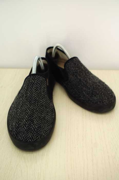 FRANCESCO × HARRIS TWEED(フランチェスコ×ハリスツイード) スエード切替ツイードスリッポンスニーカー メンズ シューズ