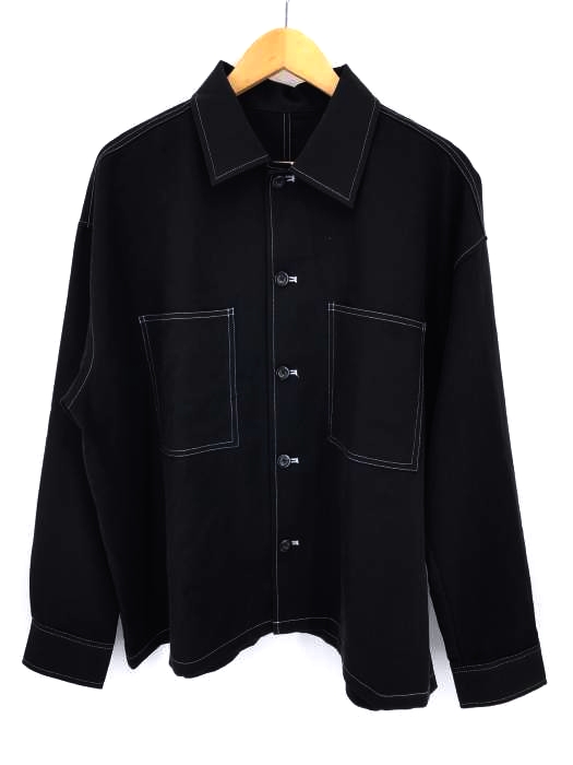 EMMA CLOTHES（エマクローズ） TRストレッチ ビッグステッチ L/Sオーバーボックス CPOシャツジャケット カバーオールシャツ メンズ トップス