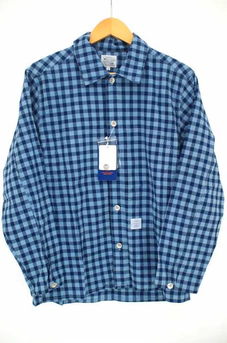 denime gear by denime インディゴチェックワークシャツ メンズ トップス