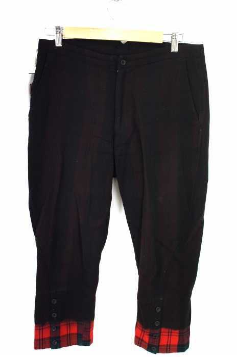 BLACK COMME des GARCONS (ブラックコムデギャルソン) AD2010 ブラック染チェックジョッパーズパンツ レディース パンツ