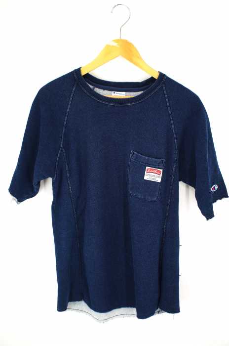 Champion × Let it Ride 別注 REVERSE WEAVE インディゴHS メンズ トップス