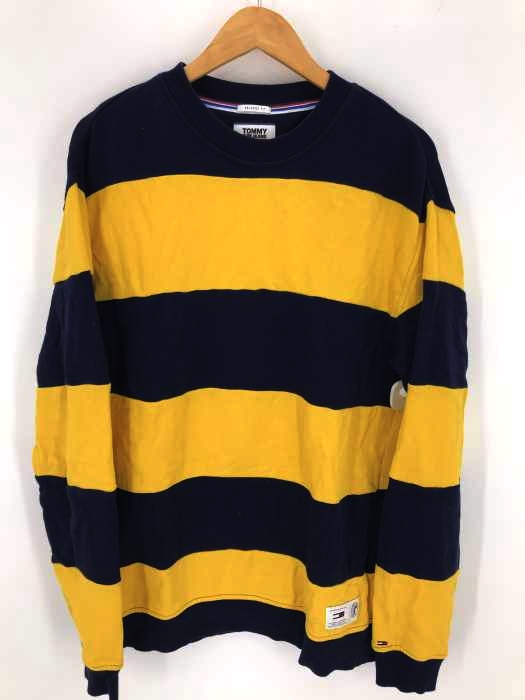 tommy jeans（トミージーンズ） 切替ボーダースウェット メンズ トップス