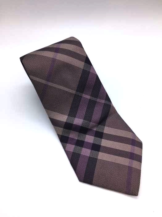 BURBERRY LONDON（バーバリーロンドン） チェック柄シルクネクタイ メンズ ファッション雑貨