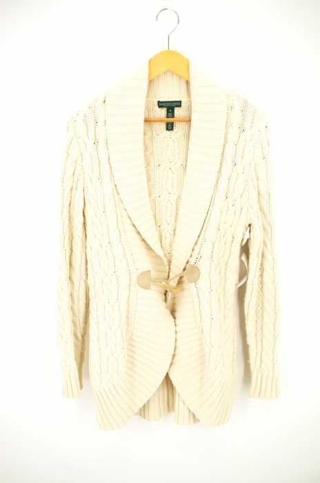 LAUREN RALPH　LAUREN　（ローレンラルフローレン） ケーブル編み ショールカラー レディース トップス