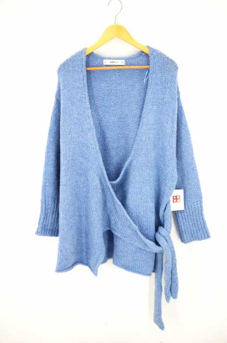 ZARA KNIT(ザラニット) ローゲージ ベルト付き ビッグシルエットカーディガン レディース トップス
