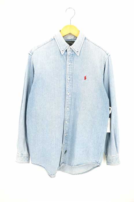 POLO COUNTRY RALPH LAUREN（ポロカントリーラルフローレン） 80S-90S 刺繍入り デニムボタンダウンシャツ メンズ トップス