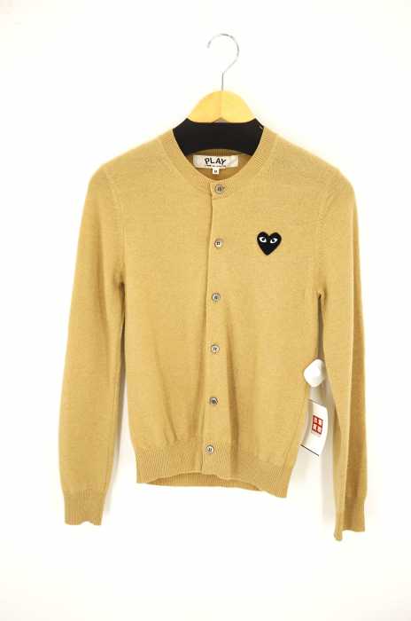 PLAY COMME des GARCONS （プレイコムデギャルソン） AD2016 ワッペン付き ウールニットカーディガン レディース トップス