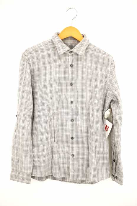 BURBERRY BLACK LABEL （バーバリーブラックレーベル） 襟ワイヤー入り チェック柄 長袖シャツ メンズ トップス