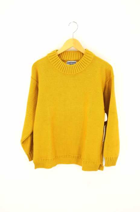 GUERNSEY WOOLLENS （ガンジーウーレンズ） クルーネック コットンニット レディース トップス