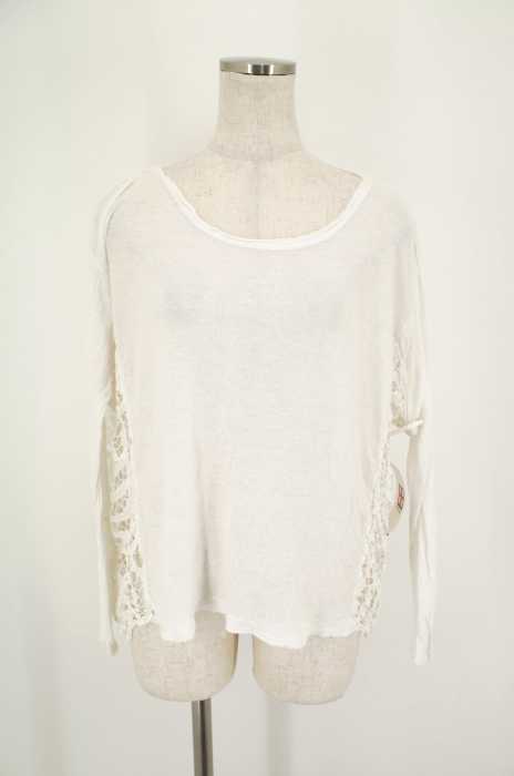 FREE PEOPLE （フリーピープル） レース切替ニットトップス レディース トップス