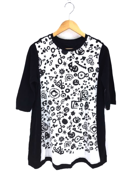 TOKUKO 1er VOL（トクコプルミエヴォル） 総柄クルーネックプルオーバー5分袖Tシャツ レディース トップス
