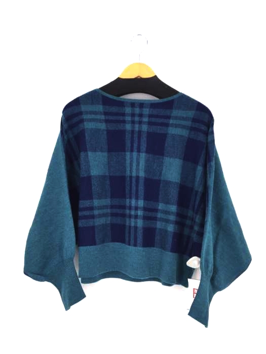 Ne-net(ネネット) 18AW チェック柄 ワイドシルエットウールニット レディース トップス