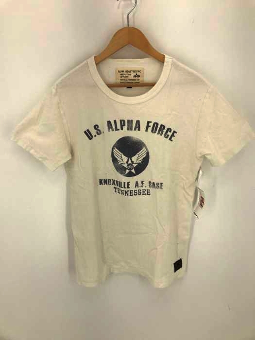 ALPHA INDUSTRIES（アルファインダストリーズ） ヘリンボーン プリントクルーネックTシャツ メンズ トップス