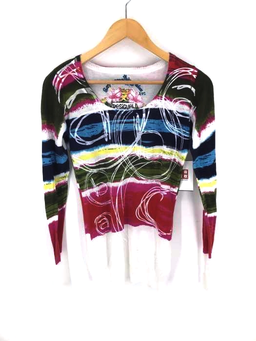 DESIGUAL（デシグアル） 総柄ニットカットソー レディース トップス