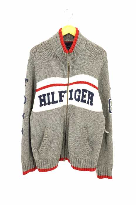 TOMMY HILFIGER （トミーヒルフィガー） ロゴ入り ニットジップアップLジャケット メンズ アウター