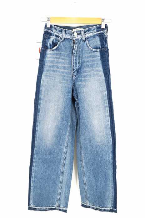 moussy （マウジー） SIDE LINE WIDE LEG DENIM デニムパンツ レディース パンツ