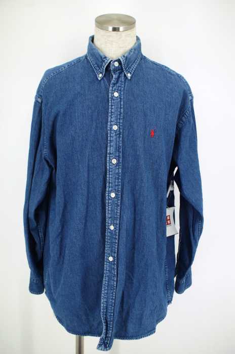 Polo by RALPH LAUREN (ポロバイラルフローレン) 刺繍ロゴ入りデニムボタンダウンシャツ メンズ トップス