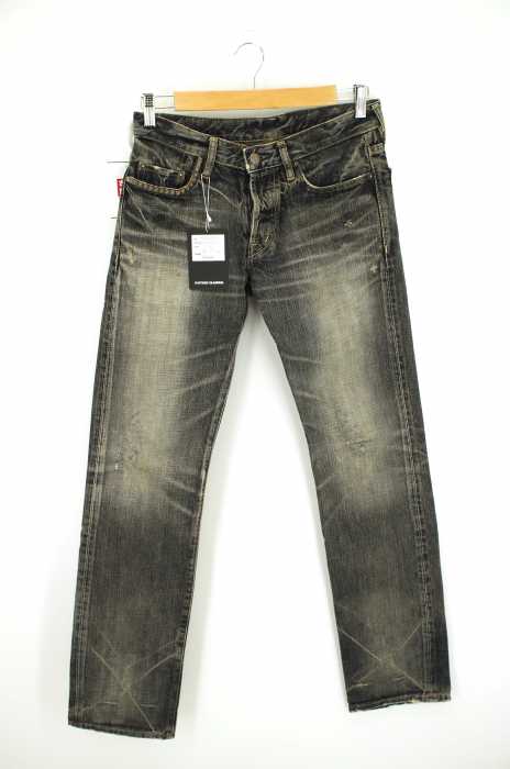 HYSTERIC GLAMOUR (ヒステリックグラマー) スタッズ付きウォッシュド加工デニムパンツ メンズ パンツ