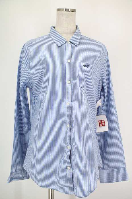 Abercrombie & Fitch (アバクロンビーアンドフィッチ) ストライプ柄ボタンシャツ レディース トップス