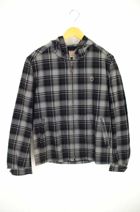 A BATHING APE × McGREGOR（エイプ マクレガー） HALF BAPECHECK HOODIE JACKET ハーフ ベイプチェック フーディ ジャケット メンズ アウター