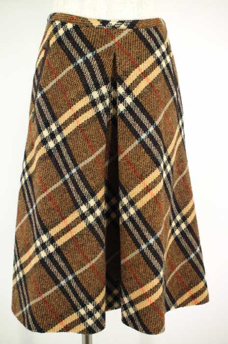 BURBERRY BLUE LABEL (バーバリーブルーレーベル) チェック柄ウールスカート レディース スカート