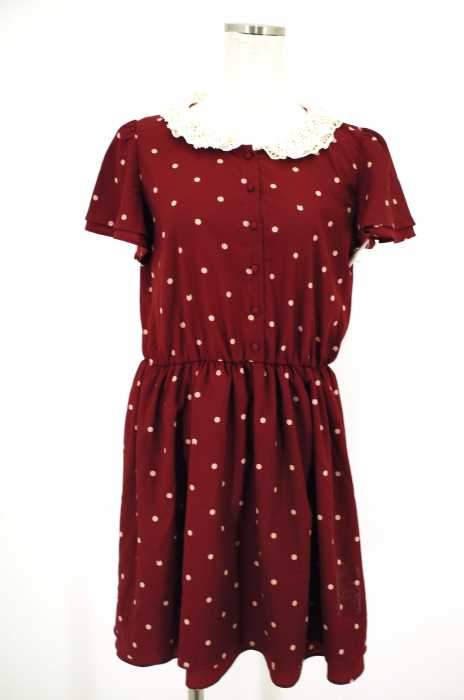 Earth Music Ecology アースミュージックアンドエコロジー ドット柄フロントボタンワンピース レディース ワンピース ブランド古着買取販売バズストア