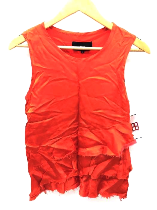 tricot COMME des GARCONS（トリココムデギャルソン） AD2002 サテン フリルタンクトップス レディース トップス