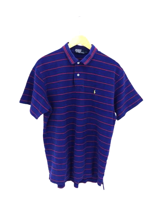Polo by RALPH LAUREN（ポロバイラルフローレン） ポニー刺繍 半袖ストライプ ポロシャツ メンズ トップス