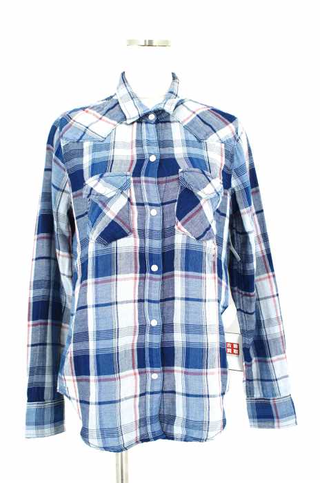 Gap (ギャップ) チェック柄スナップボタンシャツ レディース トップス