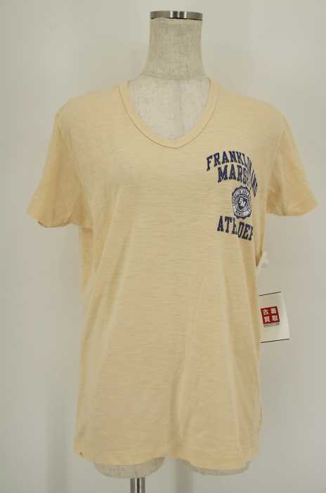 FRANKLIN&MARSHALL (フランクリンマーシャル) Vネックプリントロゴ入りTシャツ レディース トップス
