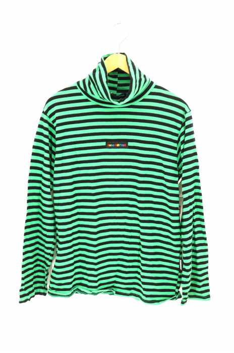 BASIC COTTON （ベーシック コットン） ボーダー柄 ハイネックカットソー メンズ トップス
