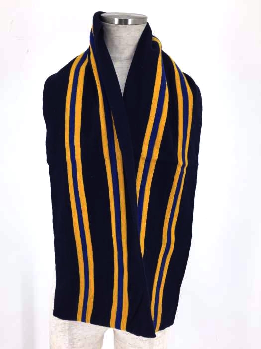 USED古着(ユーズドフルギ) PURE NEW WOOL ボーダーマフラー メンズ ファッション雑貨
