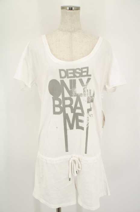 DIESEL （ディーゼル） プリント入りサロペット レディース オールインワン