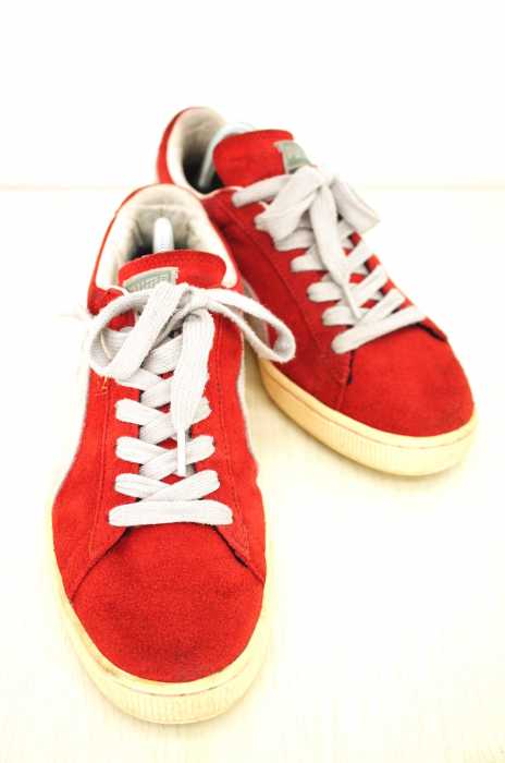PUMA（プーマ） SUEDE VNTG RED/GRAY メンズ シューズ