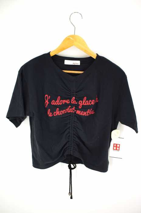 Lily Brown （リリーブラウン） ドロストクロップドTシャツ レディース トップス