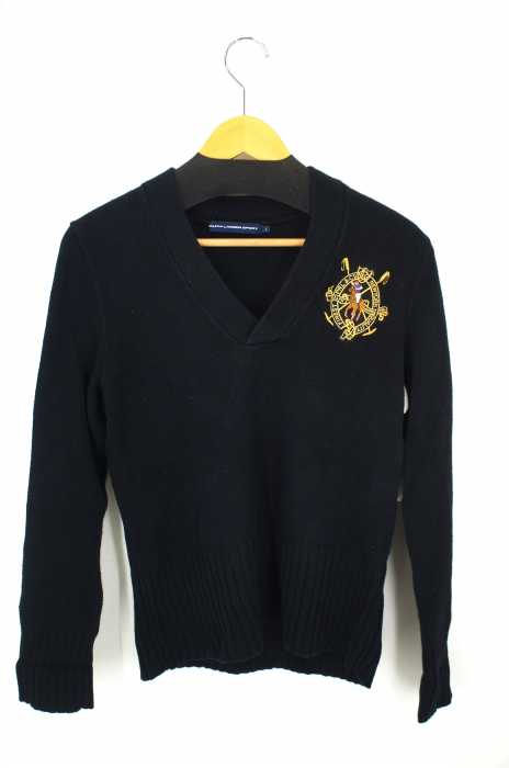RALPH LAUREN SPORT(ラルフローレンスポーツ) Vネック エンブレム刺繍 ALL COTTON レディース トップス