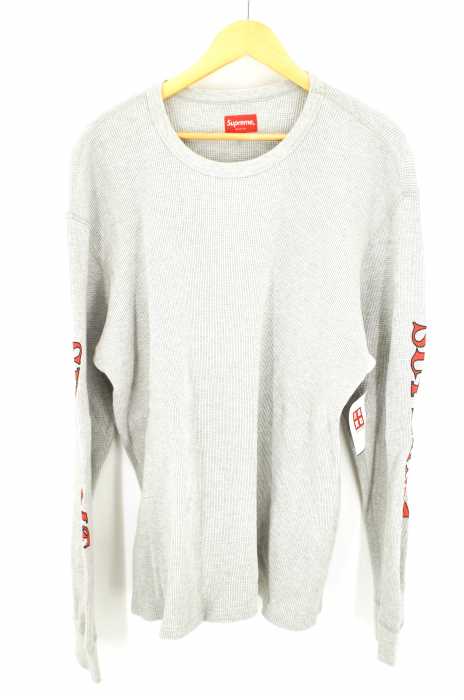 Supreme （シュプリーム） 17FW Sleeve Logo Waffle Thermal スリーブロゴサーマルロングスリーブTシャツ メンズ トップス