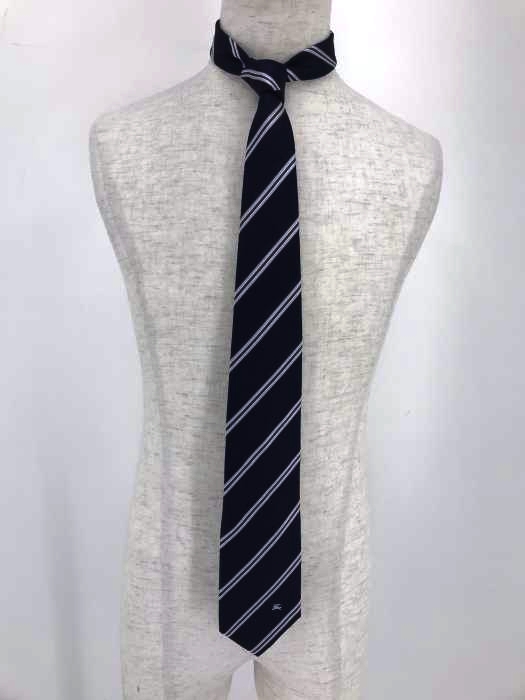 BURBERRY BLACK LABEL（バーバリーブラックレーベル） 刺繍ストライプ柄ネクタイ メンズ ファッション雑貨