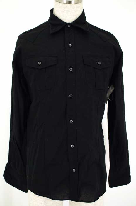 BURBERRY BLACK LABEL (バーバリーブラックレーベル) ワイヤーネックボタンシャツ メンズ トップス