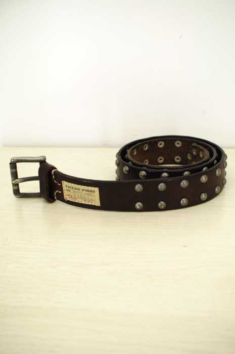 スタッズベルト　vintage VINTAGE WORKS シングルアイレット スタッズ ベルト 廃番品