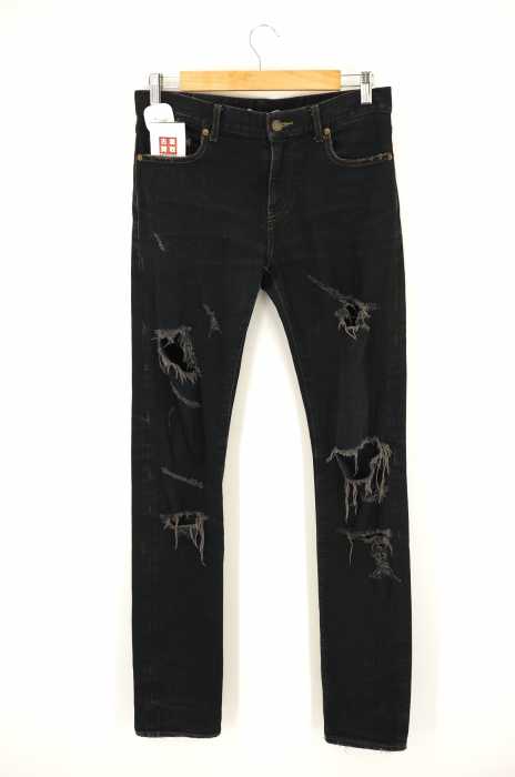 SAINT LAURENT PARIS （サンローランパリ） D02 M／SK-LW デストロイ クラッシュ ダメージ加工 スキニーデニムパンツ メンズ パンツ